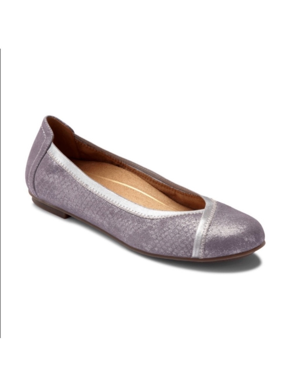 Vionic Caroll Lavender Snakeskin Ballet Flat Size 9
